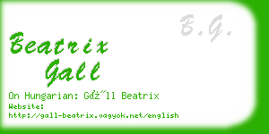 beatrix gall business card